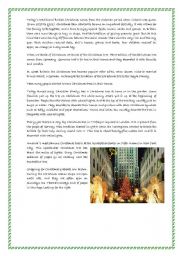 English Worksheet: The history of Christmas part two