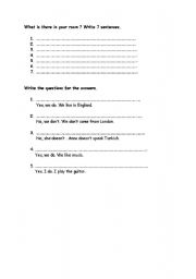 English Worksheet: THERE IS 