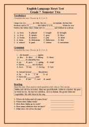 English Worksheet: test