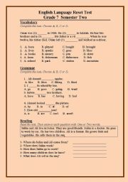 English worksheet: test