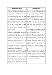 English Worksheet: reading texts