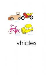 English Worksheet: vhicles