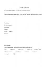 English Worksheet: Man Space: A TED Talk