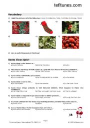 English Worksheet: Christmas Song - I Saw Mommy Kissing Santa (Upper Intermediate)