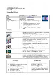 English Worksheet: Elllo - Introduction to an E-learning Website