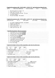 English worksheet: be going to