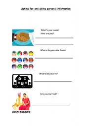 English worksheet: Personal Information