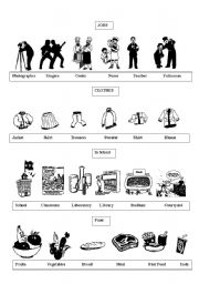 English worksheet: vocabulary