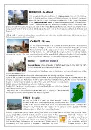 English Worksheet: British capitals and Dublin