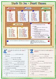 English Worksheet: Verb To be: Past