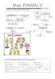 English Worksheet: the family