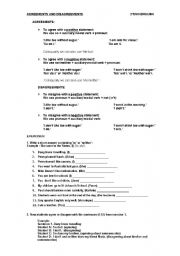 English Worksheet: AGREEMENTS AND DISAGREEMENTS (So & Neither)