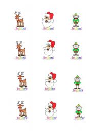 English worksheet: christmas stickers