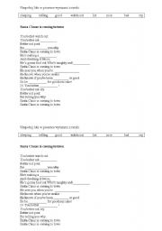 English worksheet: Santa Claus is coming to town_lyrics activity