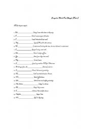 English Worksheet: irregular verbs past tense