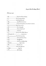 English worksheet: irregular verbs past tense