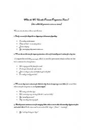 English Worksheet: Present Continuous Rules