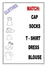 English worksheet: Clothes - Match