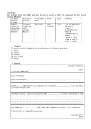 English Worksheet: letter of complaint
