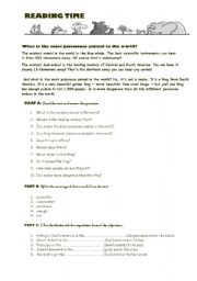 English Worksheet: READING