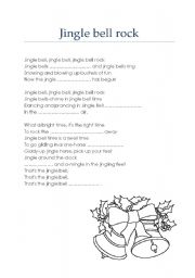 English Worksheet: Jingle bell rock - Christmas  carol / song