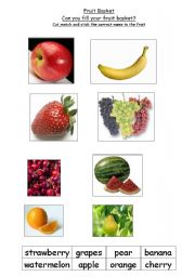 English worksheet: Fruit Basket 1