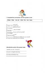 English Worksheet: wh questions