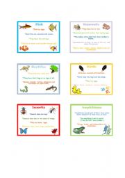 English worksheet: Types of animals