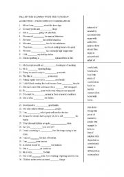 adjective preposition combinations