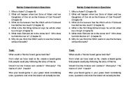 English Worksheet: Narnia comprehension questions and Board Game task