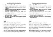 English worksheet: Narnia comprehension questions and Board Game task