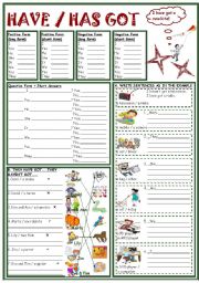 English Worksheet: HAVE / HAS GOT PRACTICE