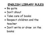 English Worksheet: Library Rules