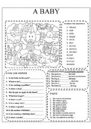 English Worksheet: A BABY 