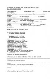 English Worksheet: Have got 