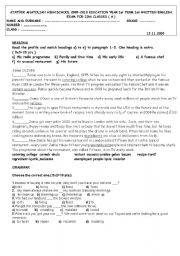 English Worksheet: 12 exam