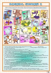 English Worksheet: ANIMAL IDIOMS 1
