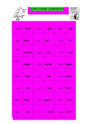 English worksheet: PRONUNCIATION: DIPHTHONG DOMINOES