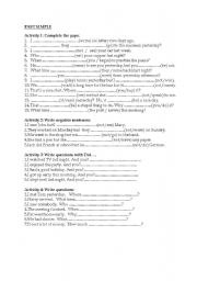 English Worksheet: past simple - practice