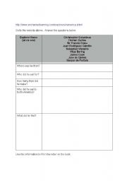 English worksheet: Explorer Letter activity.