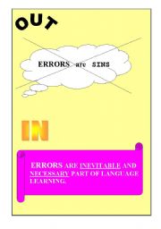 English worksheet: ERRORS ARE INEVITABLE AND    