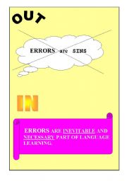 English Worksheet: ERRORS ARE INEVITABLE AND    