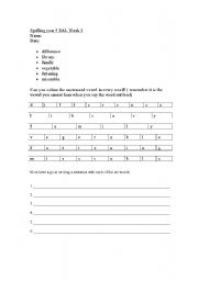 English worksheet: Spelling- Unstressed vowels