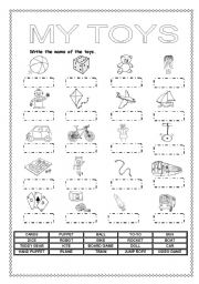 English Worksheet: MY TOYS