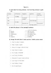 English Worksheet: Do or does