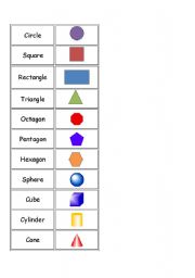 English Worksheet: 2D and 3D Shapes