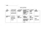 English Worksheet: Rock matrix