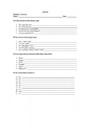 English worksheet: test