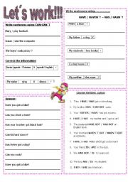 English Worksheet: MIXED EX