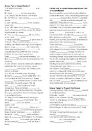 English Worksheet: simple past or present perfect